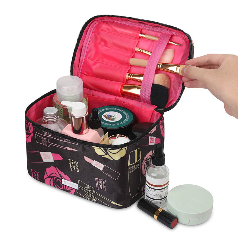 Bolsa de cosméticos portátil para mujer, bonita funda de viaje para maquillaje, bolsa de maquillaje multifuncional, bolsa de aseo, bolsas de viaje para mujeres y niñas