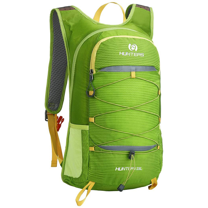 กระเป๋าเดินป่าน้ำหนักเบาพร้อมผ้าคลุมกันฝน 25L Outdoor Hiking Daypack Travel Backpack for men women