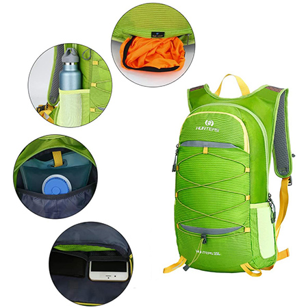 กระเป๋าเป้สะพายหลังเดินป่า Daypacks น้ำหนักเบาชุดเดินทางสำหรับตั้งแคมป์กลางแจ้ง-12