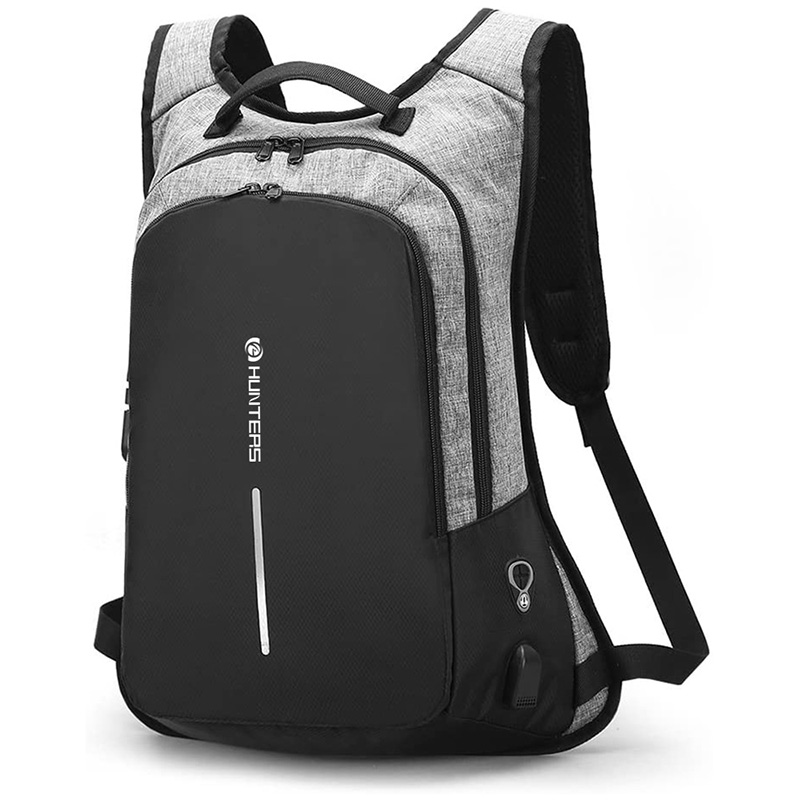 Laptop Backpack, Dij-Diziya Karsaziya Rêwîtiya Karê Dibistana Serûpelê bi Porta Charging USB Porta guh û Lockê kodkirî, çenteyek berxwedêr a avê Daypackê sivik bi 15,6 Inch Notebook Jinan ve girêdayî ye.