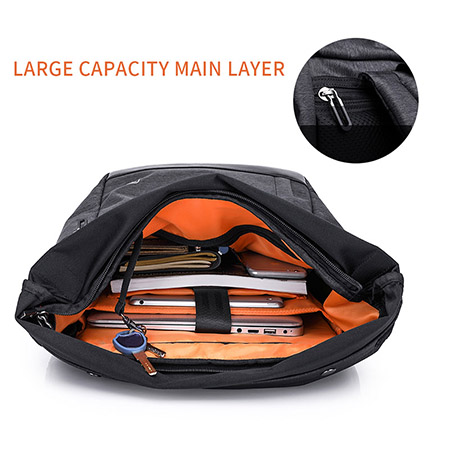 Plecak męski na laptopa 15,6 cala Plecak USB o dużej pojemności Modny plecak Stundet Wodoodporny plecak (5)