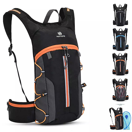 กระเป๋าใส่น้ำขี่จักรยานพับได้แบบสะท้อนแสง Hydration Cycling Running Pack Unisex Mountaineering Outdoor Ultralight Backpack-22