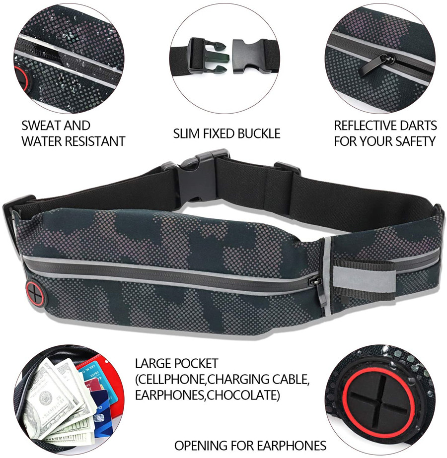 Λεπτή τσάντα μέσης Unisex, Οι καλύτερες άνετες ζώνες για τρέξιμο για όλα τα μοντέλα τηλεφώνου και τα μεγέθη μέσης 01