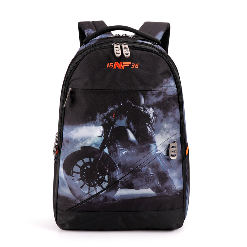 Plecak dla młodzieży szkolnej z żywym, realistycznym drukiem sublimacyjnym motocykla Fajny plecak podróżny Wodoodporny plecak szkolny na komputer dla chłopców dziewcząt