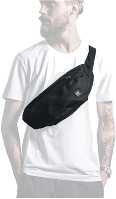 Heuptasjes voor dames en heren Unisex heuptaspakket met hoofdtelefoon Zwart voor buiten en sportschool
