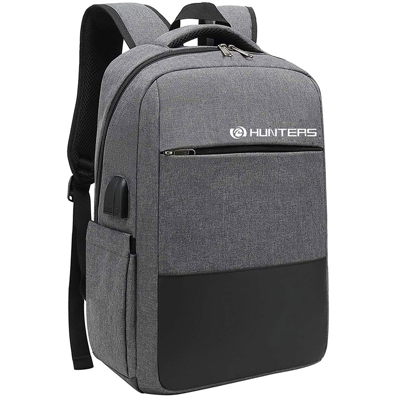 Пътна чанта за раница за лаптоп с USB порт за зареждане Порт за слушалки за жени и мъже Ученическа раница за студенти Подходяща за 15,6-инчов лаптоп