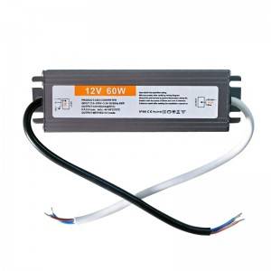 12V 5A 60W IP67 Mabomire Power Ipese