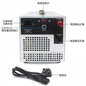0-100V 20A 2000W Programuojamas nuolatinės srovės maitinimas Su 4-20mA analoginio signalo valdymu