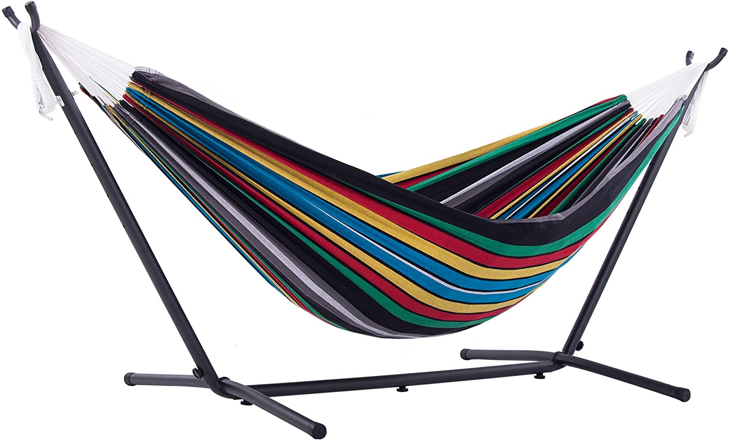 DOUBLE COTTON HAMMOCK WITH STAND (280 CM) – RIO NIGHT Featured Image