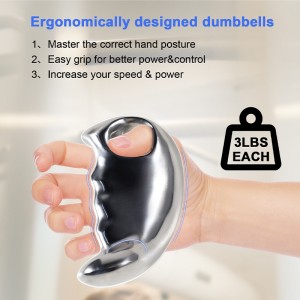 HXD-ERGO Dumbbells ergonomig, 2 mewn 1 Dur Di-staen Trin dumbbells (2-10 LBS)