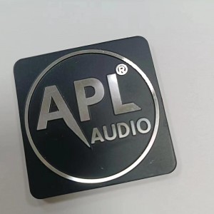 Placa de identificação de áudio com placa de corte de diamante de alumínio personalizada