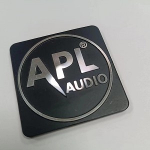 Aangepaste aluminium diamantgeslepen plaat audiolabel naamplaatje