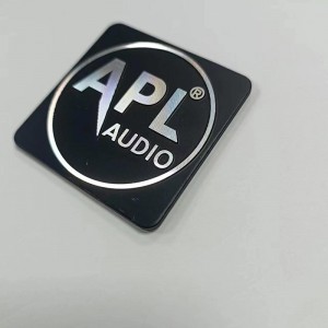 Placa d'etiqueta d'àudio de placa de tall de diamant d'alumini personalitzada