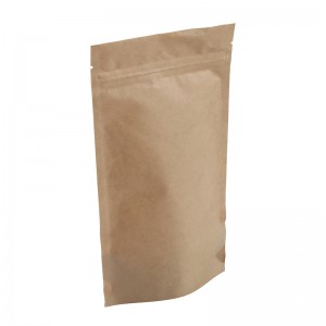 Egyedi komposztálható, álló cipzáras tasakos, biológiailag lebomló élelmiszer-csomagoló táska