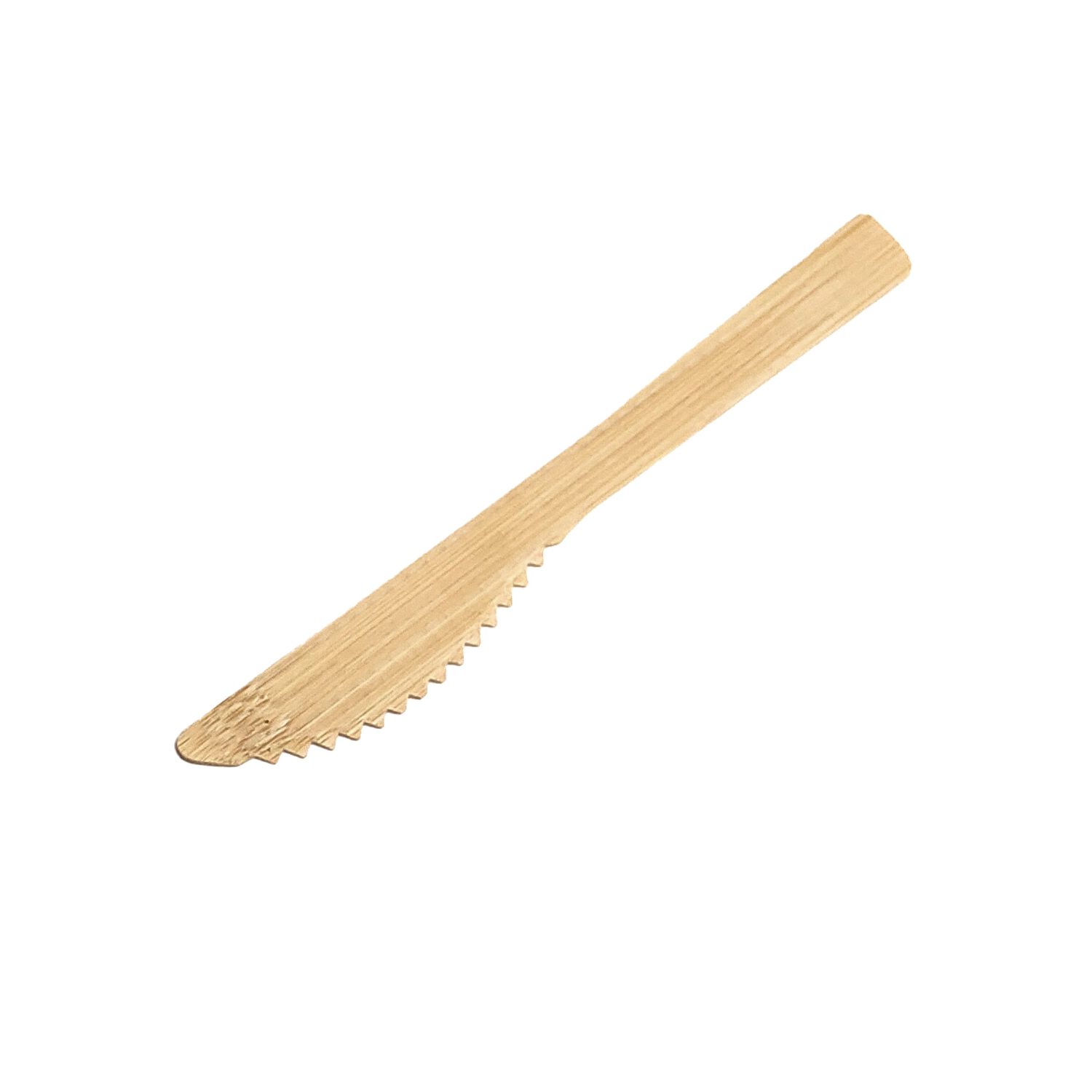 170 mm-es komposztálható Eco kés és villa alakú eldobható bambusz evőeszköz szalvétával