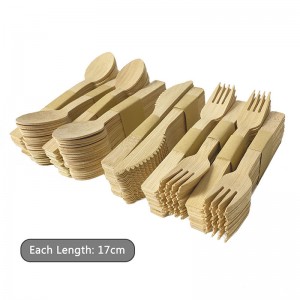 Eco-Friendly Bamboe disposable houten bestek Set