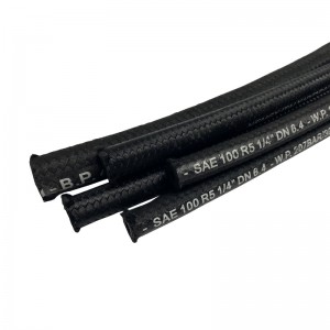 SAE100 R5 Single Wire Braided, Textile Covered Hydraulic Hose