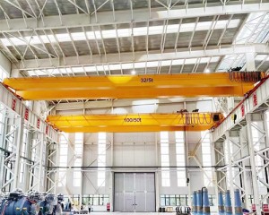25 тони Двоен носач европски тип мост кран за фабрика за обработка