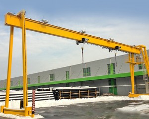 Matatag at Maaasahang box type single beam gantry crane 8m na may hoist