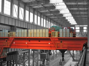 Crane overhead girder ganda kapasitas beban berat kanggo bengkel