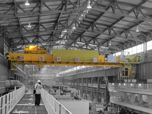 အလုပ်ရုံအတွက် Heavy load capacity double girder overhead crane