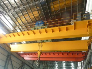 အလုပ်ရုံအတွက် Heavy load capacity double girder overhead crane