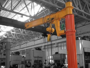 Desain profésional lanté listrik dipasang jib crane pikeun dijual