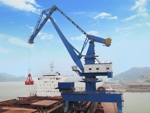 Robust portalkran med tung lastkapacitet til havn