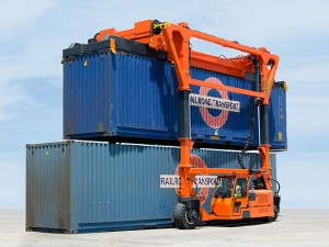 Sąnaudas taupantis konteinerių kėlimo mašinų krautuvas