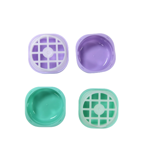 Square Macaron Color Cosmetic Lipstick Jar Surface Non-slip Material Design Setshelo sa Setlolo sa Molomo Setshelo sa Plastic Lipstick Tube