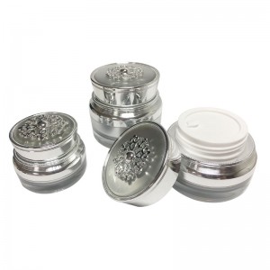 OEM hoogwaardige luxe huidverzorgingscontainer 15g / 30g / 50g acryl cosmetische pot gegalvaniseerd voor gezichtscrème
