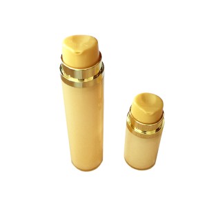 वैयक्तिक त्वचेच्या काळजीसाठी OEM सानुकूलित कस्टम पर्ल पिंक एअरलेस प्लास्टिक अॅक्रेलिक लोशन कॉस्मेटिक पॅकेजिंग बाटली पंपसह