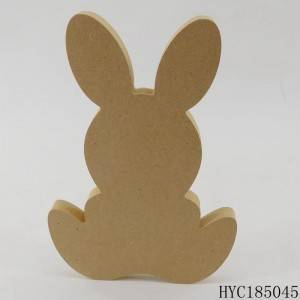 Bunny Rabbit Form Oavslutad MDF-trä Utskuren påskdekor-för hantverk