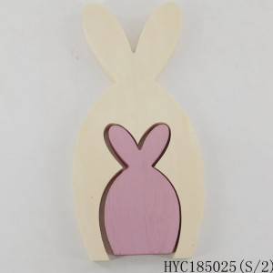 Bunny Rabbit Wangun Tacan Beres MDF Kai Cut Out Easter Decor-pikeun Crafting