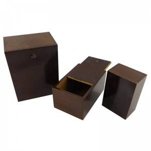 Ngaropea tacan beres kotak kayu polos leutik Kai Box