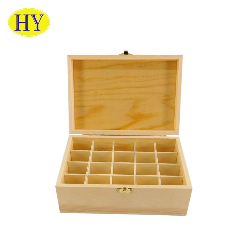 Scatola di immagazzinaggio di olio essenziale di legno di design esclusivo scatola regalo di imballaggio in legno all'ingrosso