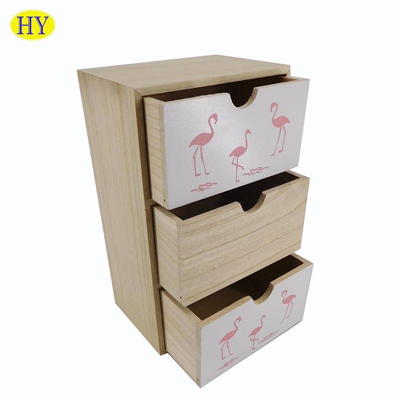 Wholesale Custom Wooden desktop organizer Wood Small Cabinet