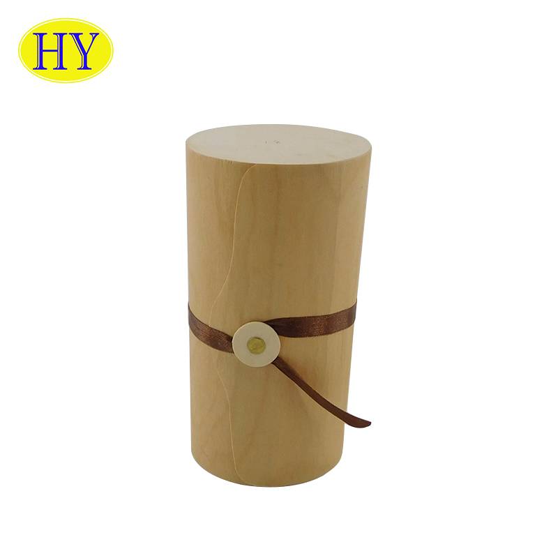 I-Round Tube Birch Veneer Soft Bark Cylindrical Wooden Cylinder Packaging Box