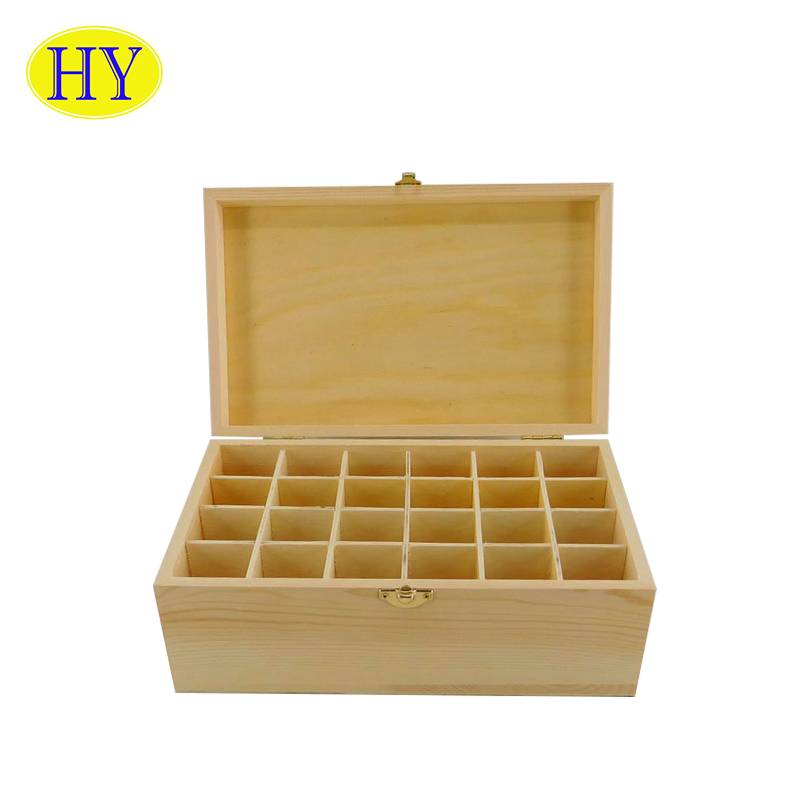 Drvena kutija za skladištenje esencijalnog ulja Drvena kutija za esencijalno ulje sa bravom