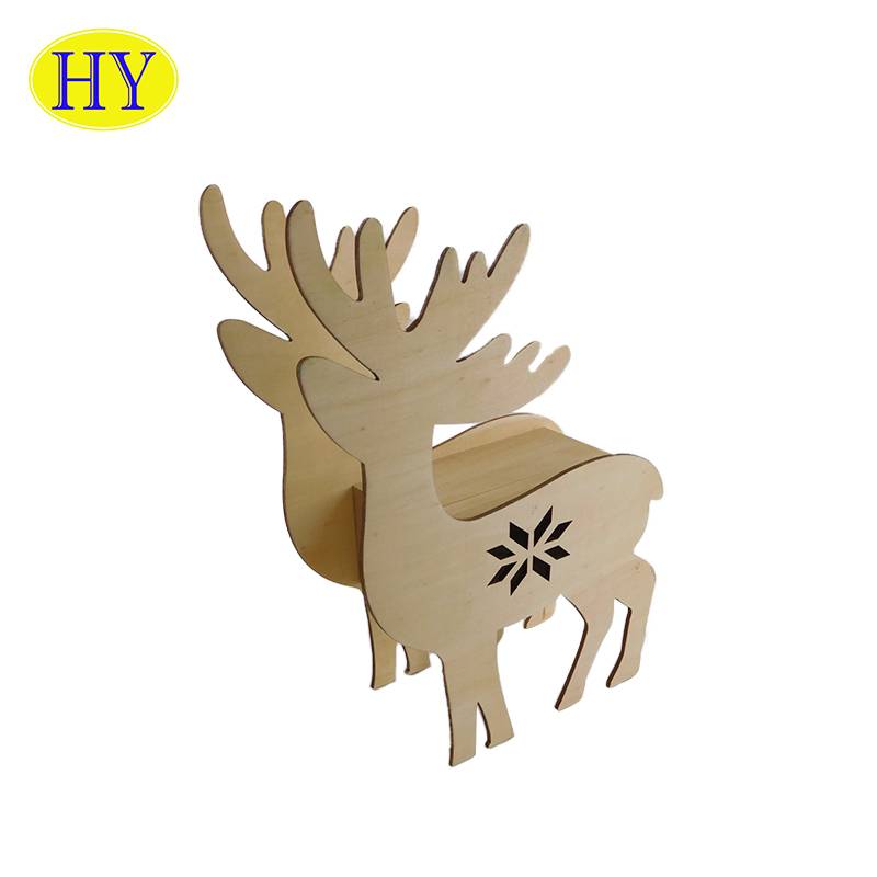 Color natural amb forma d'animal personalitzada Caixa d'embalatge de regal de fusta petita sense acabar