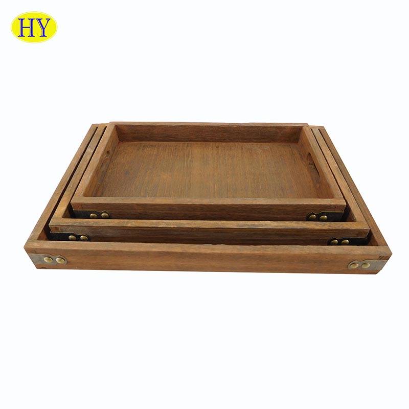 Wholesale Distressed Colored Wood Serving Tray