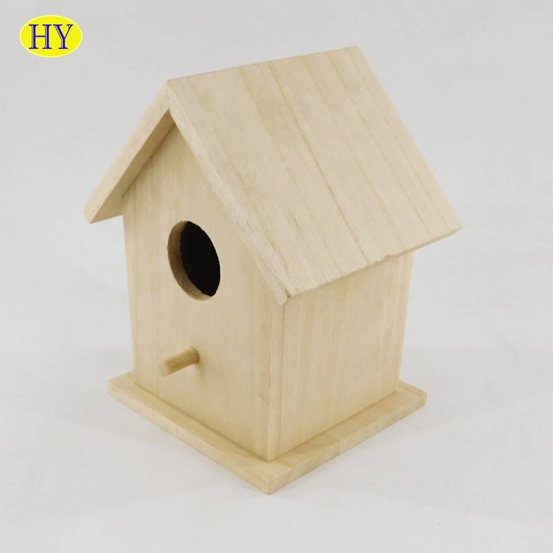прилагођена јефтина природна недовршена дрвена кућа за птице на велико
