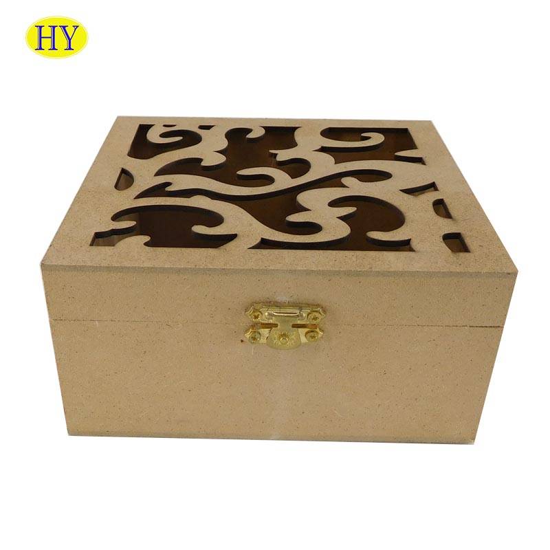 Подарок од бамбусова дрвена кутија метална затворач за дрвена кутија прилагодена дрвена кутија