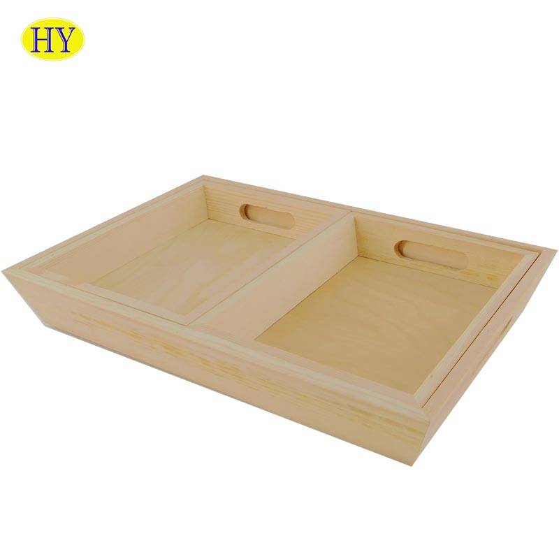 Wholesale Custom Unfinished Food Serving Tray Wood