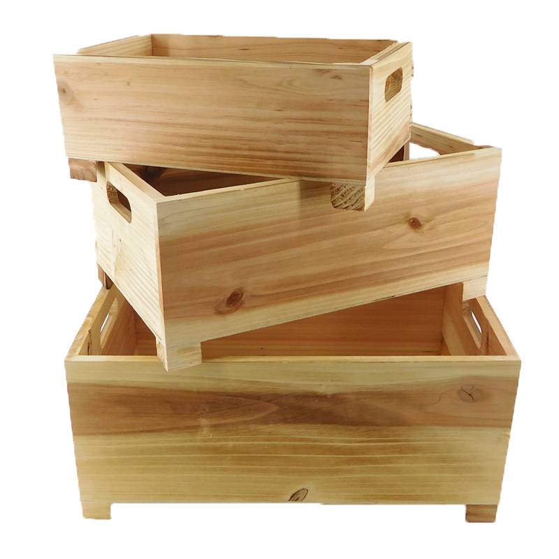 Caixas de madeira de piñeiro Caixa de madeira decorativa duradeira Caixas de madeira