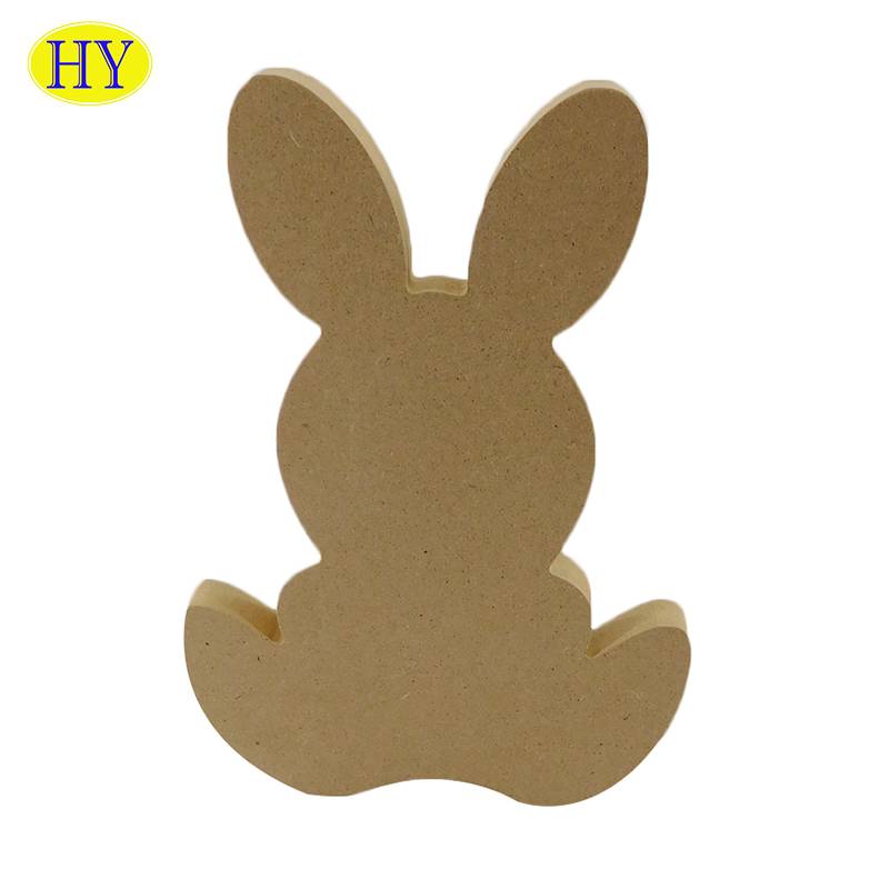 Wooden Rabbit Easter Products Ornaments para sa Easter Home Dekorasyon