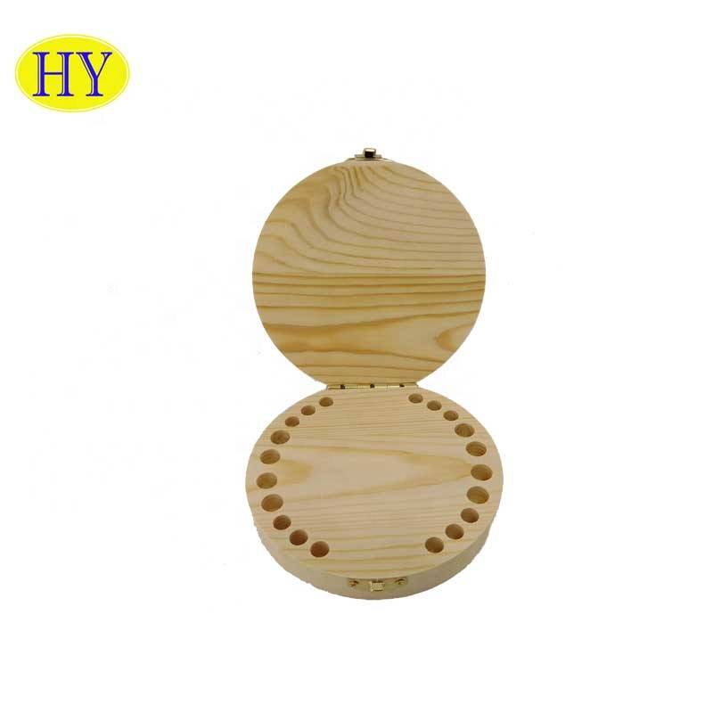 China Wholesale Playing Card Box Wood Products Factories - Tooth Box Organizer Baby Save Milk Teeth Wood Storage For Boys Girls First Gifts – Huiyang