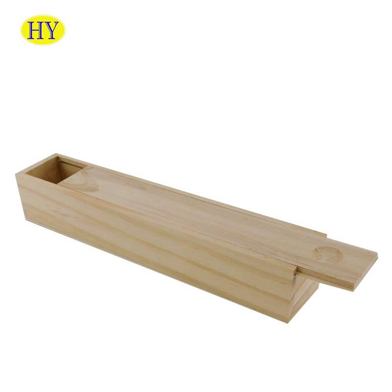 Piccola scatola con coperchio scorrevole in legno scatola di legno scorrevole scatola di legno