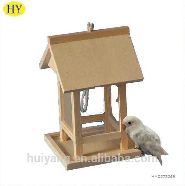 Veleprodajna nedokončana lesena krmilnica za ptice v obliki okna v obliki hiše