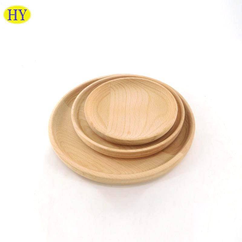 Wholesale Custom Beech Wood Round Unfinished Pizza Plate